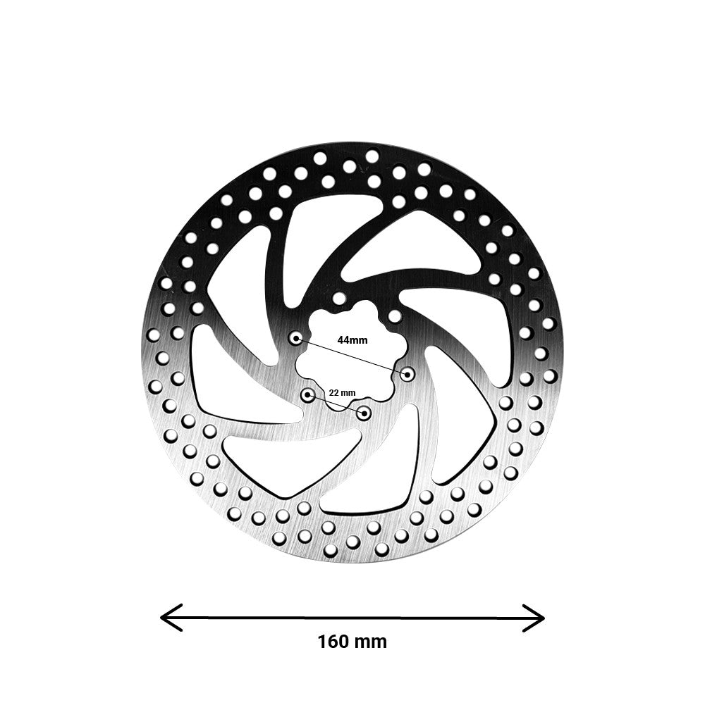 Disque de frein 160 mm entraxe 44 mm 6 trous